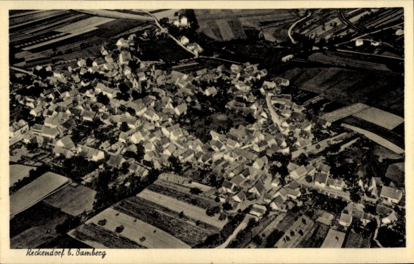 Ak Reckendorf Oberfranken, Fliegeraufnahme