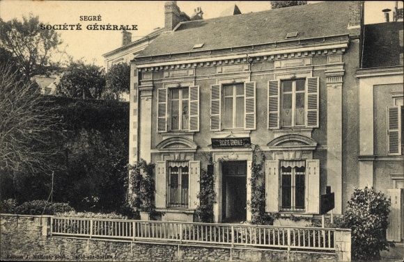 Postcard Segré Maine et Loire, general view of Société Générale