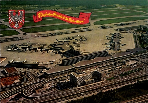 Ak Flughafen Frankfurt am Main, Flughafen, Wappen