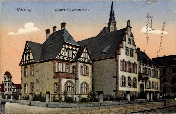 Ak Castrop Rauxel im Ruhrgebiet, Höhere Mädchenschule