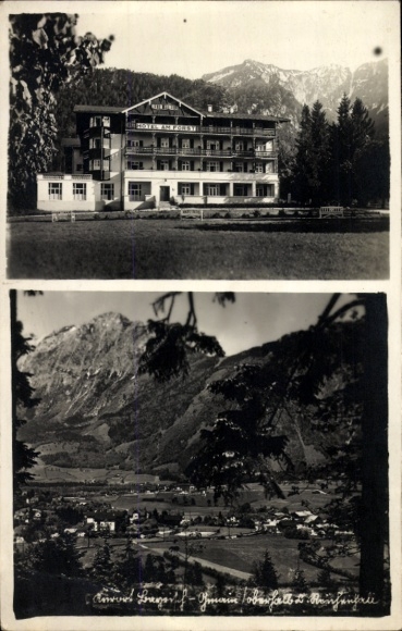 Postcard Bayerisch Gmain in Berchtesgadener Land Upper Bavaria, total view, Hotel am Forst