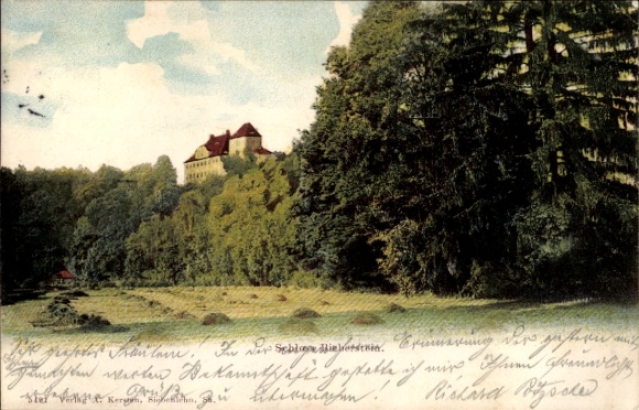 Ak Siebenlehn Großschirma in Sachsen, Schloss, Wälder, Landschaft,  Architektur