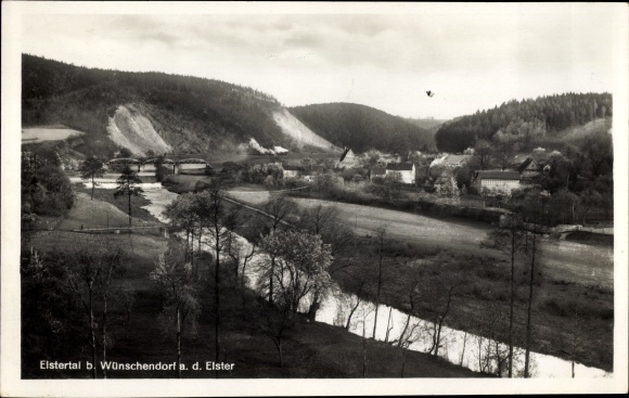 Ansichtkaart Wunschendorf an der Elster, Elstertal