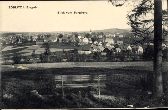 Postcard Zöblitz Marienberg in the Ore Mountains, general view