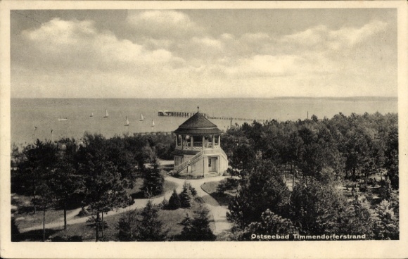 Ak Ostseebad Timmendorfer Strand, Aussichtspunkt, Seebrücke, Segelboote
