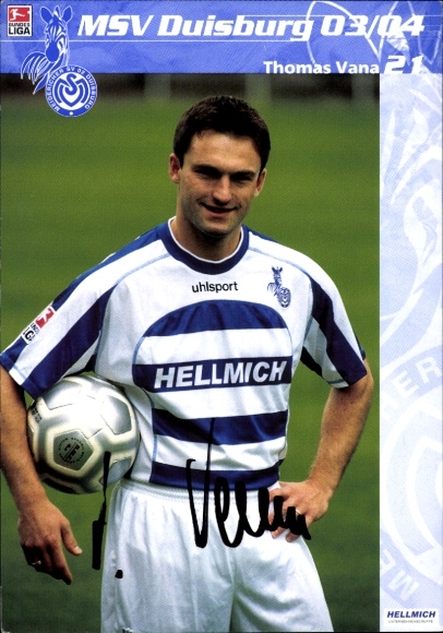 Autogrammkarte Fußballer Thomas Vana, MSV Duisburg, Autogramm