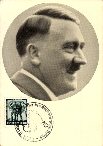 Postcard Führer and Reich Chancellor Adolf Hitler, Men of the Time 91