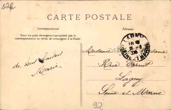 Postcard Colombes Hauts de Seine, vue de rue