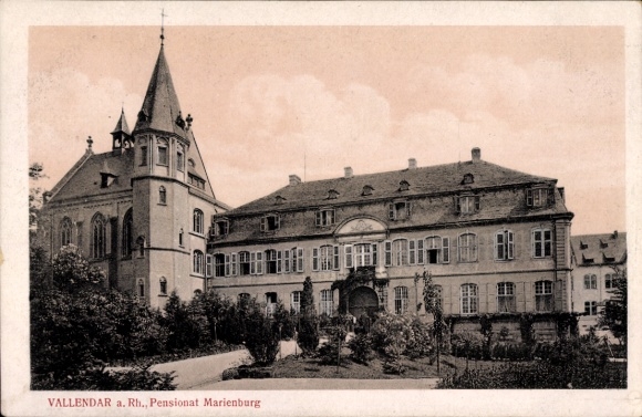 Ak Vallendar am Rhein, Pensionat Marienburg