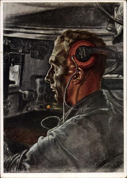 Artist PC Willrich, Wolfgang, tank driver, Wehrmacht, VDA 1 9 4