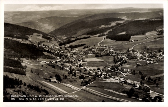 Ak Schonach in het Zwarte Woud, luchtfoto