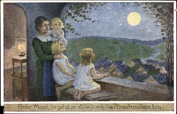 Song artist Postcard Schenkel, Franziska, children's songs, good moon, you walk so quietly...