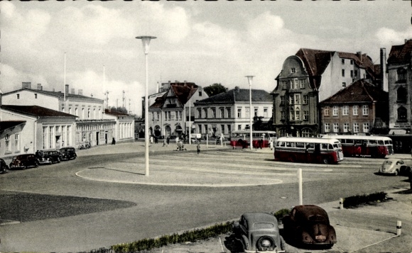 Ak Neumünster in Schleswig Holstein, Partie am Bahnhof