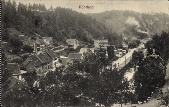 PC Rübeland Oberharz am Brocken, panorama of the place, railway line