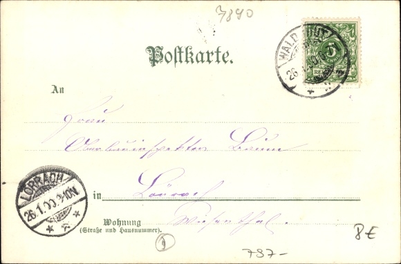 Künstler Litho Münch, C., Waldshut Tiengen in Baden Württemberg, Oberes Tor, Flusspartie