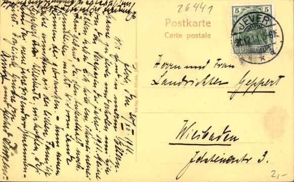 Postcard Jever in Oldenburg Friesland, Town Hall