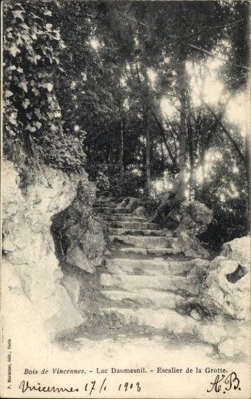 Ak Paris XII Bois de Vincennes, Bois de Lac Daumesnil, La Grotte Trap