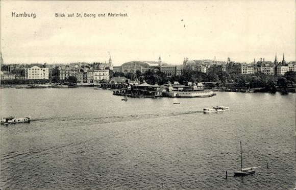 10 Ak, Hamburg, various views of the Alsterlust