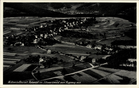 Postcard Rotensol Bad Herrenalb in the Black Forest, aerial photograph