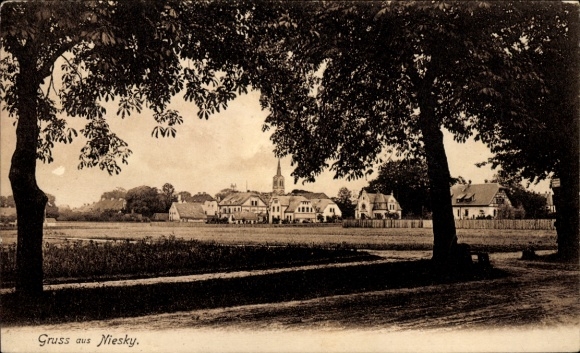 Postcard Niesky in Upper Lusatia, view of the town