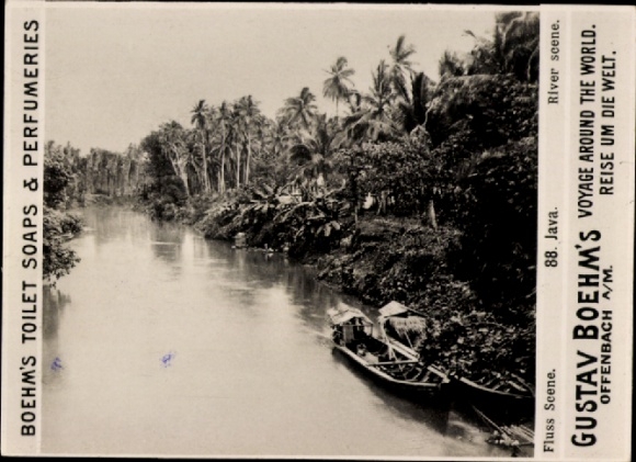Photo Java Indonesia, river section, advertisement Gustav Boehm's Toilet Soaps