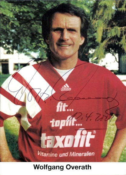 Autogrammkarte Präsident Wolfgang Overath, 1. FC Köln, Autogramm