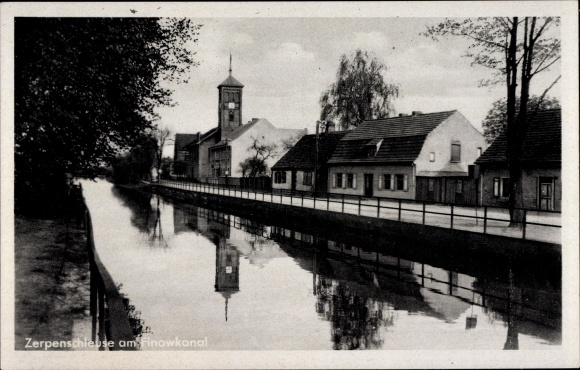 PC Zerpenschleuse Wandlitz in the Mark, Finow Canal, town view