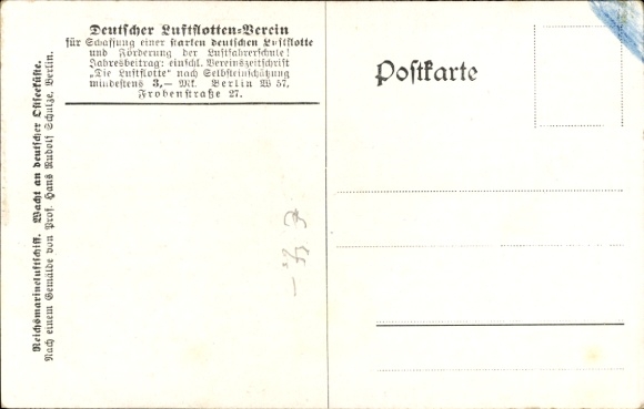 Artist Postcard Schulze, Hans Rudolf, Imperial Navy airship, Watch on the German Baltic coast