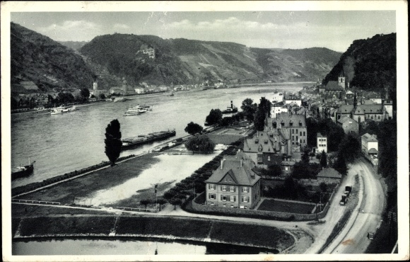 Ak Sankt Goar am Rhein, uitzicht vanuit de jeugdherberg
