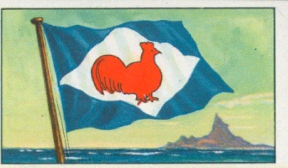 Verzamelfoto rederij vlaggen van de wereld koopvaardijvloot nr. 284, Compagnie de Navigation Sud-Atlantique