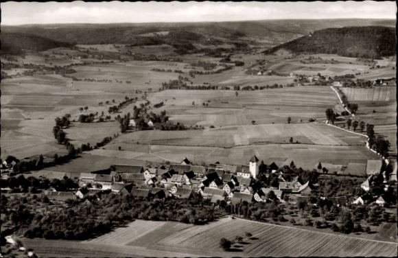 Ak Michelfeld im Kreis Schwäbisch Hall, Fliegeraufnahme