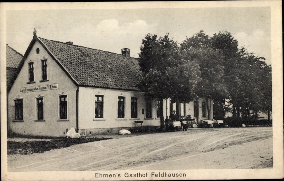 Postcard Heidmühle Schortens in Friesland, Ehmens Gasthof Feldhausen