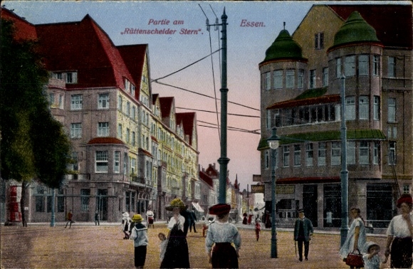 Postcard Essen in the Ruhr area, at Rüttenscheider Stern