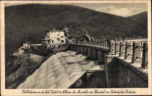 Postcard Gemünd Schleiden in the Eifel, Urftttalsperre