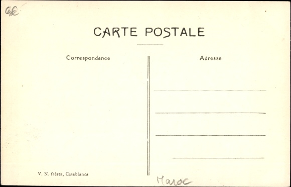 Postcard Casablanca Morocco, Les Casernes, View of the barracks