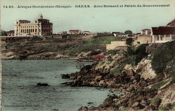 Ak Dakar Senegal,  Anse Bernard, Palais du Gouvernement, Westafrika, farbige 