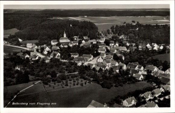 Ak Bellenberg in Schwaben, Fliegeraufnahme
