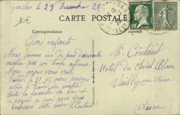Postcard Garches Hauts de Seine, Rue de la Rangée