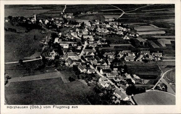 Ak Hörzhausen Schrobenhausen in Oberbayern, Luftaufnahme