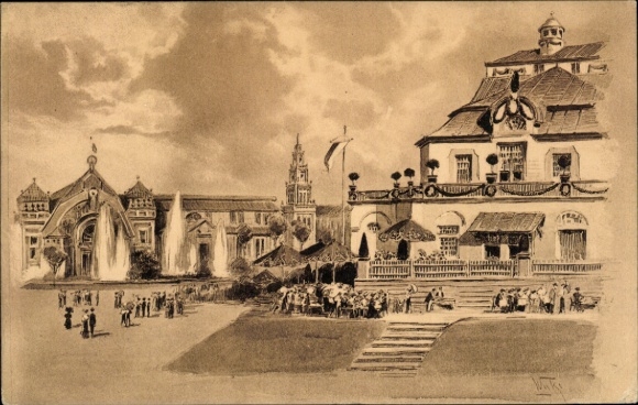 Artist PC Nuremberg in Middle Franconia Bavaria, Bavarian Jubilee State Exhibition 1906