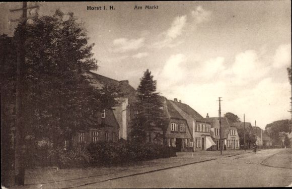 Ansichtkaart Horst in Holstein, Am Markt, straatgedeelte