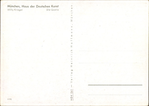 Artist PC Kriegel, Willy, Die Quelle, HDK 261