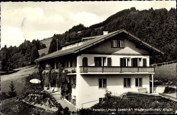 Postcard Niedersonthofen Waltenhofen in the Oberallgäu, Pension Haus Seeblick