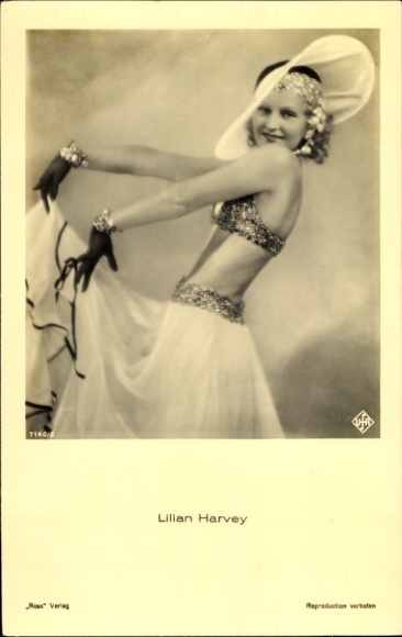Ak Schauspielerin Lilian Harvey, Tanzkostüm, Portrait