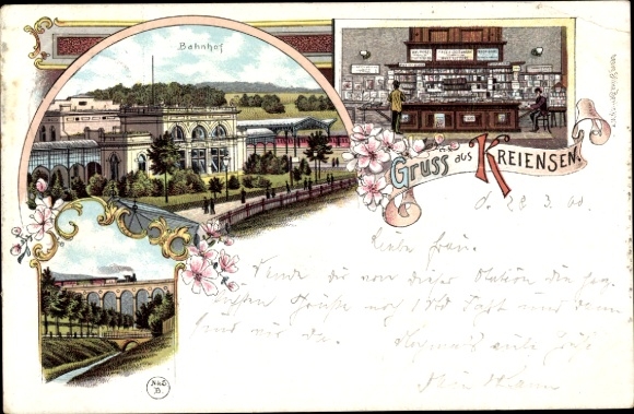Litho Kreiensen Einbeck in Niedersachsen, Bahnhof, Handlung, Eisenbahnbrücke