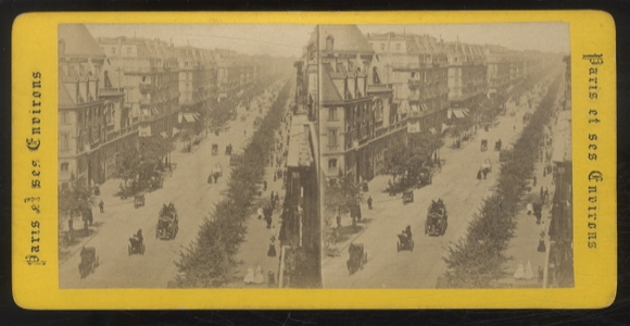 Stereo photo Busy street scene of Paris
