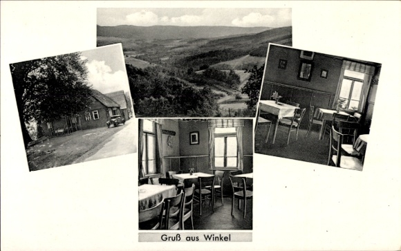 Postcard Winkel Lindenfels in the Odenwald, Gasthaus zur Linde