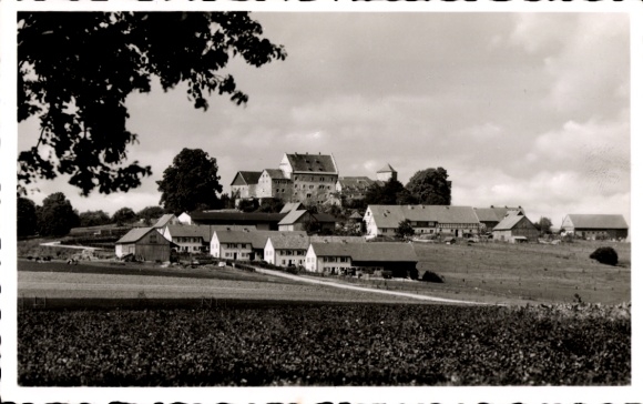 Postcard Eiterfeld Hesse, Fürsteneck with adult education center