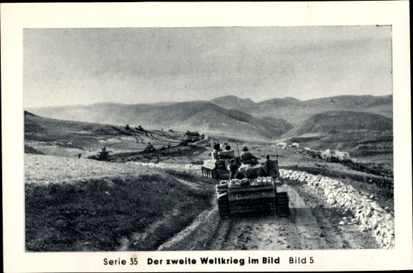 Collection picture The second world war in the picture, German tanks in Tunisia