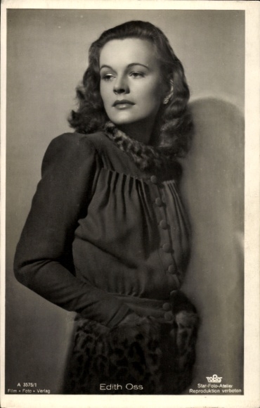 Ak Schauspielerin Edith Oss, Portrait